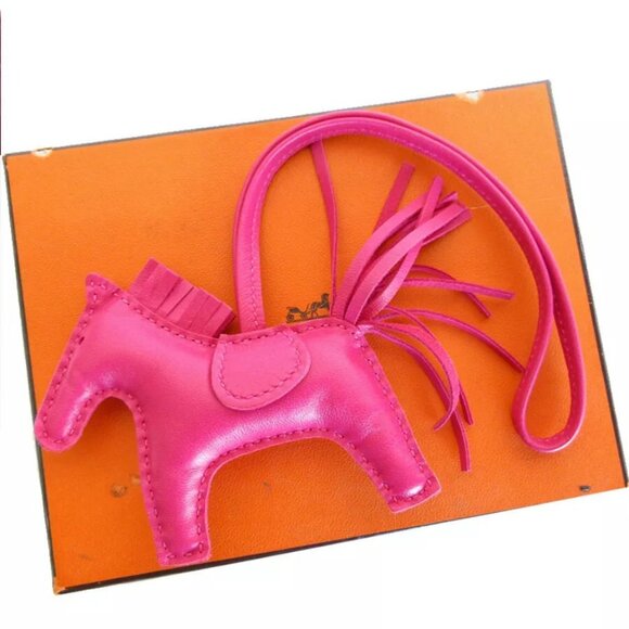 Auth HERMES Rodeo PM charm Rose purple Agneau Milo - Picture 2 of 16